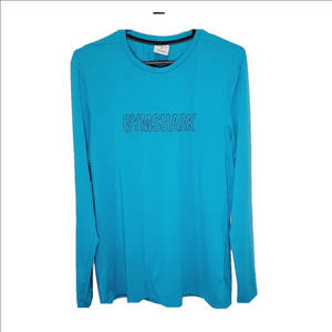 Gymshark Arrival Graphic Blue Long Sleeve Shirt